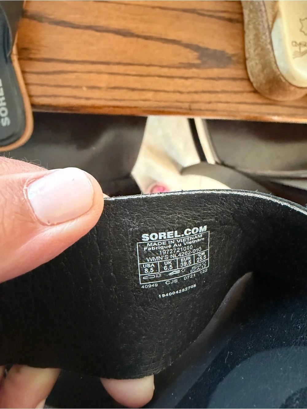 Sorel Black Slide Sandals with Double Strap - Picture 3 of 3